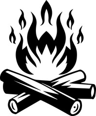 Campfire icon simple design vector