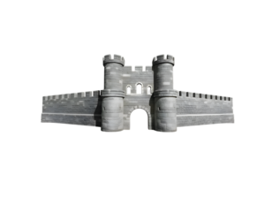 Castle isolated on a transparent background