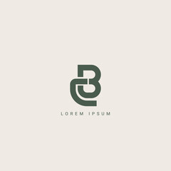CB logo Design Template Vector Graphic Branding Element