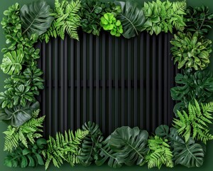 Metal grid plant wall with modular holders, customizable greenery display