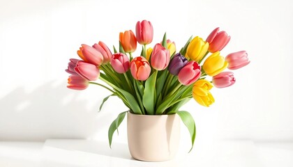 tulips in vase