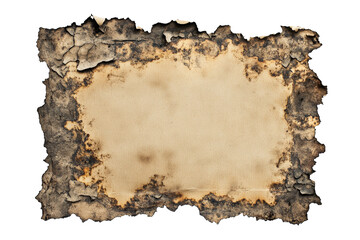 a piece of paper with a torn piece of paper Cutout and isolated and transparent background image