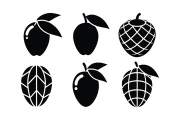 vector illustration of a set of fruits