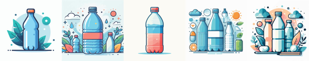 Vector of a plastic bottle.
