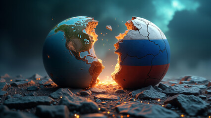 Fractured World Order: Burning Collision Between Western Earth and Russian Sphere