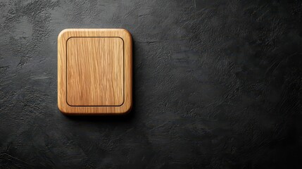 Ovalshaped wooden switch panel with soft edges, elegant and ergonomic home design