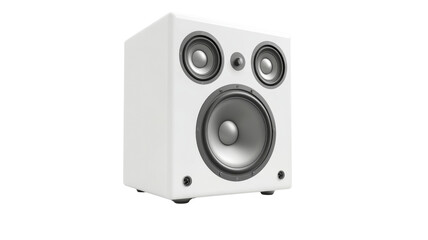 Fototapeta premium White sound speaker delivering high-fidelity audio on transparent background