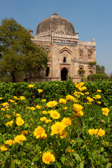 Lodhi Gardens is in New Delhi, India. The park, which covers 90 acres (360,000 m2), contains Mohammed Shah's Tomb, Sikandar Lodi's Tomb, Shisha Gumbad, and Bara Gumbad.