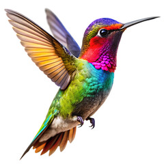 Fototapeta premium colorful hummingbird isolated on white background.PNG