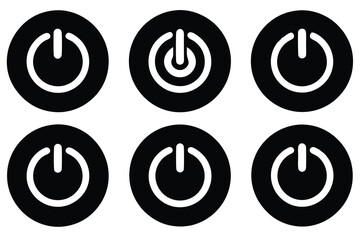 power Button icon set 
