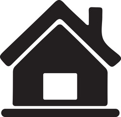 Hut Silhouette Art and Illustration