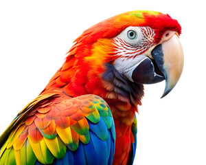 Fototapeta premium colorful parrot Isolated On White Background.PNG