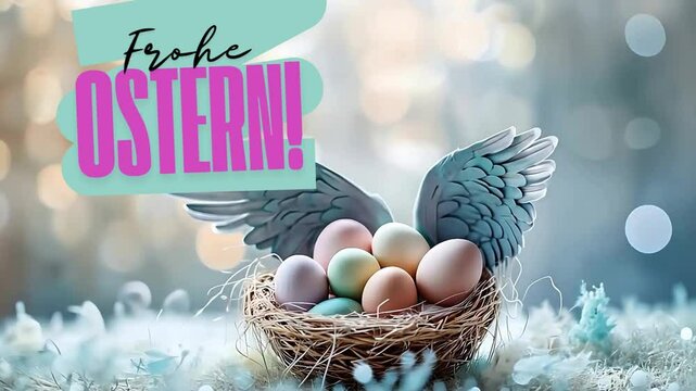 fertiges Projekt mit Osterw&uuml;nschen; animierte Karte zum Osterfest