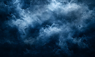 Obraz premium Abstract Cloudscape Texture with Dramatic Blue Tones for Background