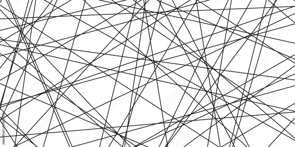 Leinwandbilder Abstract black lines with white background. Creative and geometric shape with luxury pattern and paper texture design. abstract background with stripes for website design Technology background.	