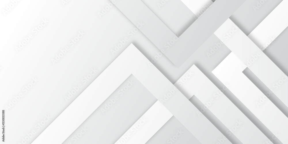 Aufkleber Abstract white and grey triangle overlay texture background. Modern elegant white gray banner background with creative design and shiny lines. Light gray triangle abstract subtle vector background..	
