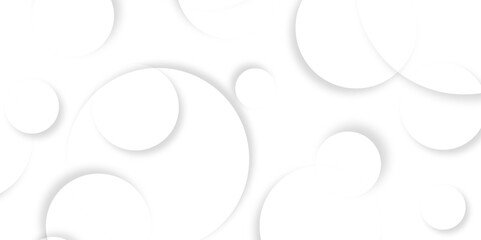 Abstract background with circle white abstract geometric background with soft light white paper circles in design .Gray abstract. Modern design background for report and project presentation template.