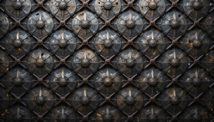 Metal background. Pattern for wallpapers, covers, wall decorations. Oil paint