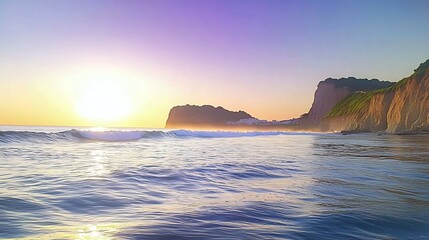 Sunrise over Coastal Cliffs