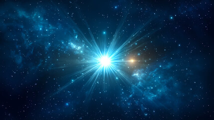 Dark space backgrounds with nebula dust and star glow evoke a sense of infinite cosmic fantasy. Infinite Glow. Illustration