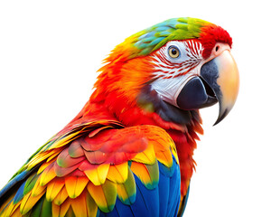 Obraz premium colorful parrot Isolated On White Background.PNG