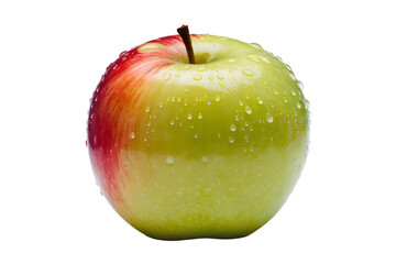 A Fresh, Juicy Apple with Red and Green Hues