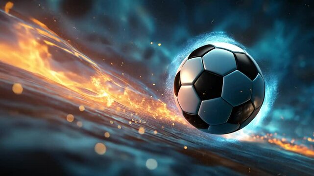 Explodierender Fu&szlig;ball mit spektakul&auml;rer Lichteffekten