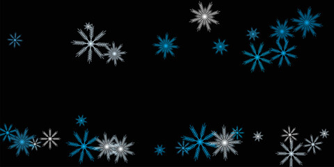 snowflakes on black background