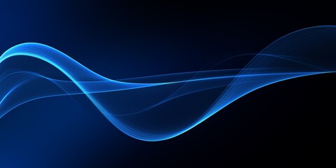 Blue light wave of energy with elegant lines