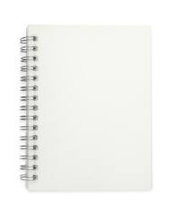 One notepad isolated on white, top view. Space for text