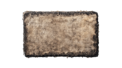 a square shaped rug with a black border Cutout and isolated and transparent background image