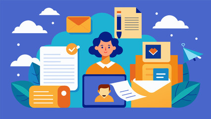 Digitally archiving personal letters and diaries preserving their intimate and unique perspectives on historical events.. Vector illustration