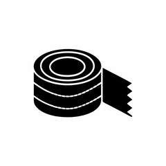 creative clean silhouette electrical tape icon vector illustration