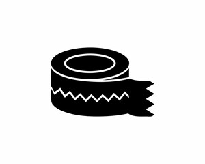 creative clean silhouette electrical tape icon vector illustration