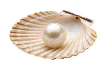 Beautiful pearl resting in a natural shell creating an elegant focal point for decor and design