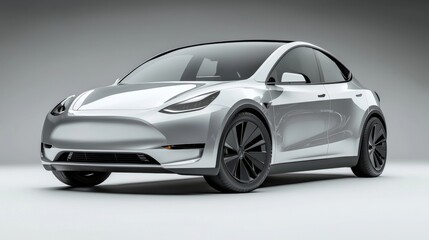 Fototapeta premium Modern electric car with sleek design.