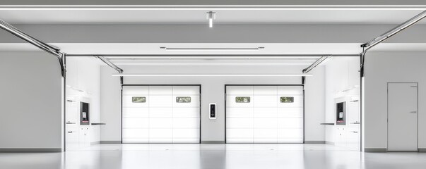 Modern garage with sleek design and spacious layout.