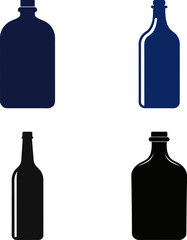 Bottle Silhouette Set - Container Vector Illustrations