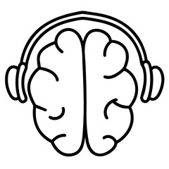 autism empathy hand drawn black and white outline