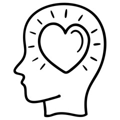 autism empathy hand drawn black and white outline