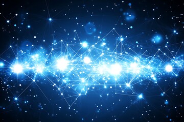 Fototapeta premium Abstract Network Design: A Futuristic Tech Visualization