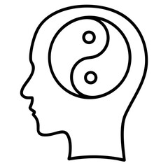 autism empathy hand drawn black and white outline