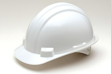 White safety helmet, isolated on white background, construction