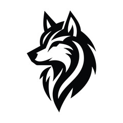 mascot Fox Logo Template, Head fox howling  vector design, fox icon, modern fox