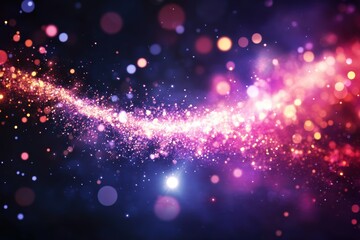 Fototapeta premium 宇宙の星雲が輝く神秘的な夜空の様子を捉えた美しい景観