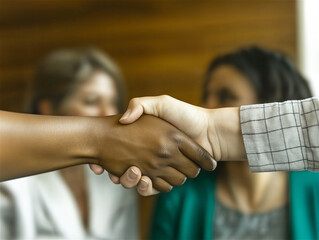 Two people sharing a meaningful handshake, capturing the essence of trust, cooperation, and shared goals in a professional or personal context.