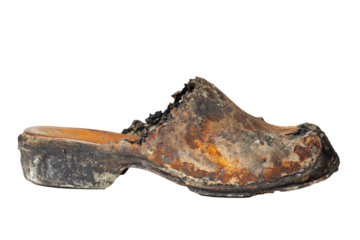 a pair of shoes with a broken sole Cutout and isolated and transparent background image