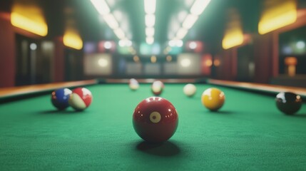 Snooker game action billiards room gigapixel image indoor environment wide-angle perspective high-definition visuals