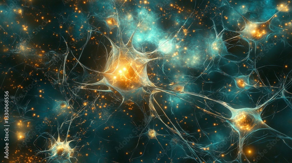 Poster ai system learning gigapixel images digital workspace abstract visualization virtual environment per