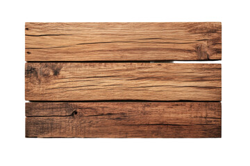 Rustic wooden planks with natural texture and grains, cut out